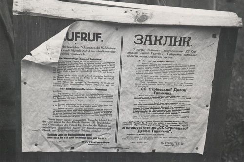 Plakat werbunkowy zachęcający do wstępowania do dywizji Waffen-SS "Galizien".