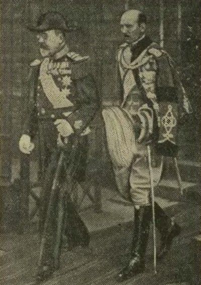 W uroczystości ku czci Marszałka w Kopenhadze wziął udział stryj duńskiego króla ks. Waldemar. Na zdjęciu z synem (źródło: domena publiczna).
