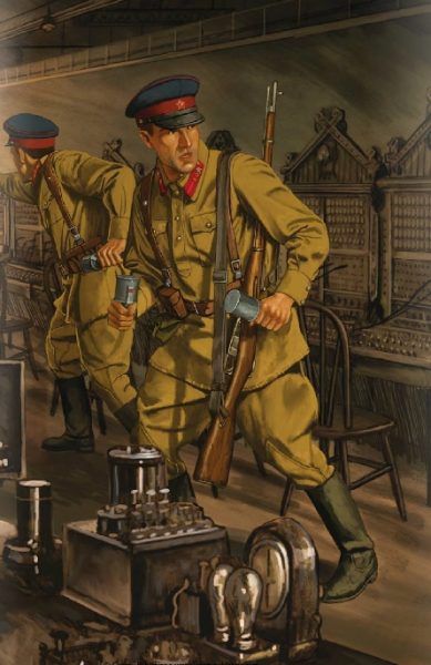 Niemieccy dywersanci w Majkopie. Fragment ilustracji z książki "Behind Soviet Lines" Davida R. Higginsa (seria Osprey).