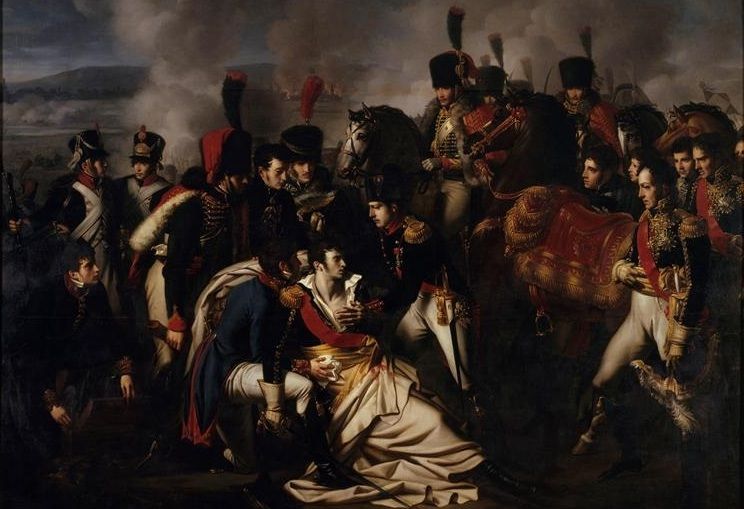 Bitwa pod Essling kosztowała życie wielu utalentowanych oficerów armii Napoleona. Wśród nich znalazł się również książę Jean Lannes. Na ilustracji obraz Alberta Paula Bourgeoisa (źródło: domena publiczna).