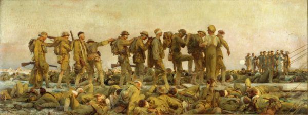Ofiary gazów bojowych na płótnie Johna Singera Sargenta. Czy takie obrazy stały się inspiracją do powstania napalmu? (domena publiczna).