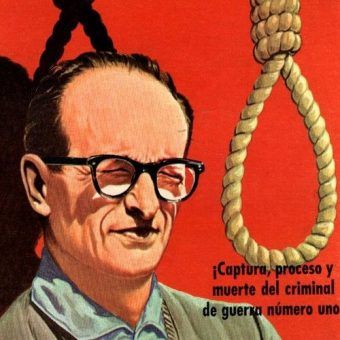 Adolfowi Eichmannowi długo udawało się uniknąć odpowiedzialności za swe zbrodnie, ale sprawiedliwość w końcu go dosięgła. Na ilustracji fragment okładki książki "El Caso Adolf Eichmann". Adolfowi Eichmannowi długo udawało się uniknąć odpowiedzialności za swe zbrodnie, ale sprawiedliwość w końcu go dosięgła. Na ilustracji fragment okładki książki "El Caso Adolf Eichmann".