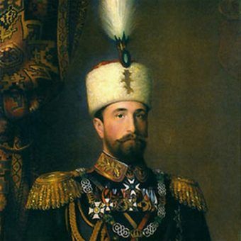 Książę Bułgarii Aleksander I Battenberg na obrazie Konrada Dilitza (źródło: domena publiczna). Książę Bułgarii Aleksander I Battenberg na obrazie Konrada Dilitza (źródło: domena publiczna).