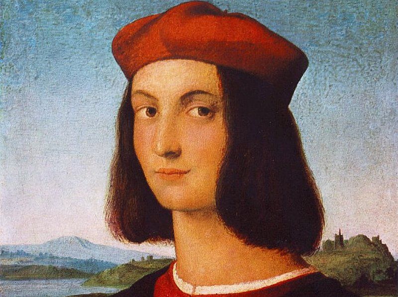 Pietro Bembo - jedna z ostatnich ziemskich pasji Lukrecji (obraz Rafaela Santi, domena publiczna).