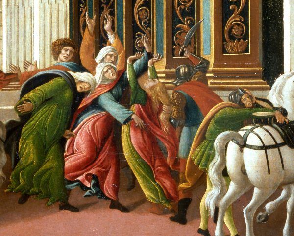 Zabójstwo Wirginii, fragment obrazu Sandro Botticellego.