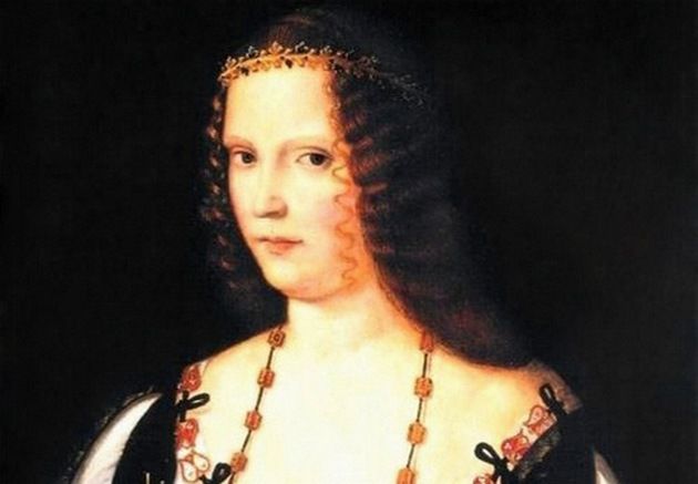 Lukrecja w wieku ok. 30 lat - stateczna i poważana żona, matka oraz księżna (fragment obrazu Bartolomeo Veneto, źródło: domena publiczna).