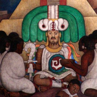 Współczesne przedstawienie Topiltzina Quetzalcoatla, któremu octli przysporzyło niemałych kłopotów (mural autorstwa Diego Rivery, fot. O.Mustafin, domena publiczna). Współczesne przedstawienie Topiltzina Quetzalcoatla, któremu octli przysporzyło niemałych kłopotów (mural autorstwa Diego Rivery, fot. O.Mustafin, domena publiczna).
