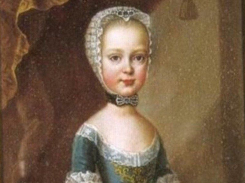 Maria Teresa, starsza z córek Izabeli, zmarła mając zaledwie 7 lat. Jeszcze po jej śmierci jurny pradziadek płodził dzieci (źródlo: domena publiczna).