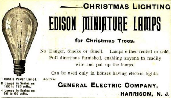 Lampki Johnsona szybko zaczęto sprzedawać jako... lampki Edisona.