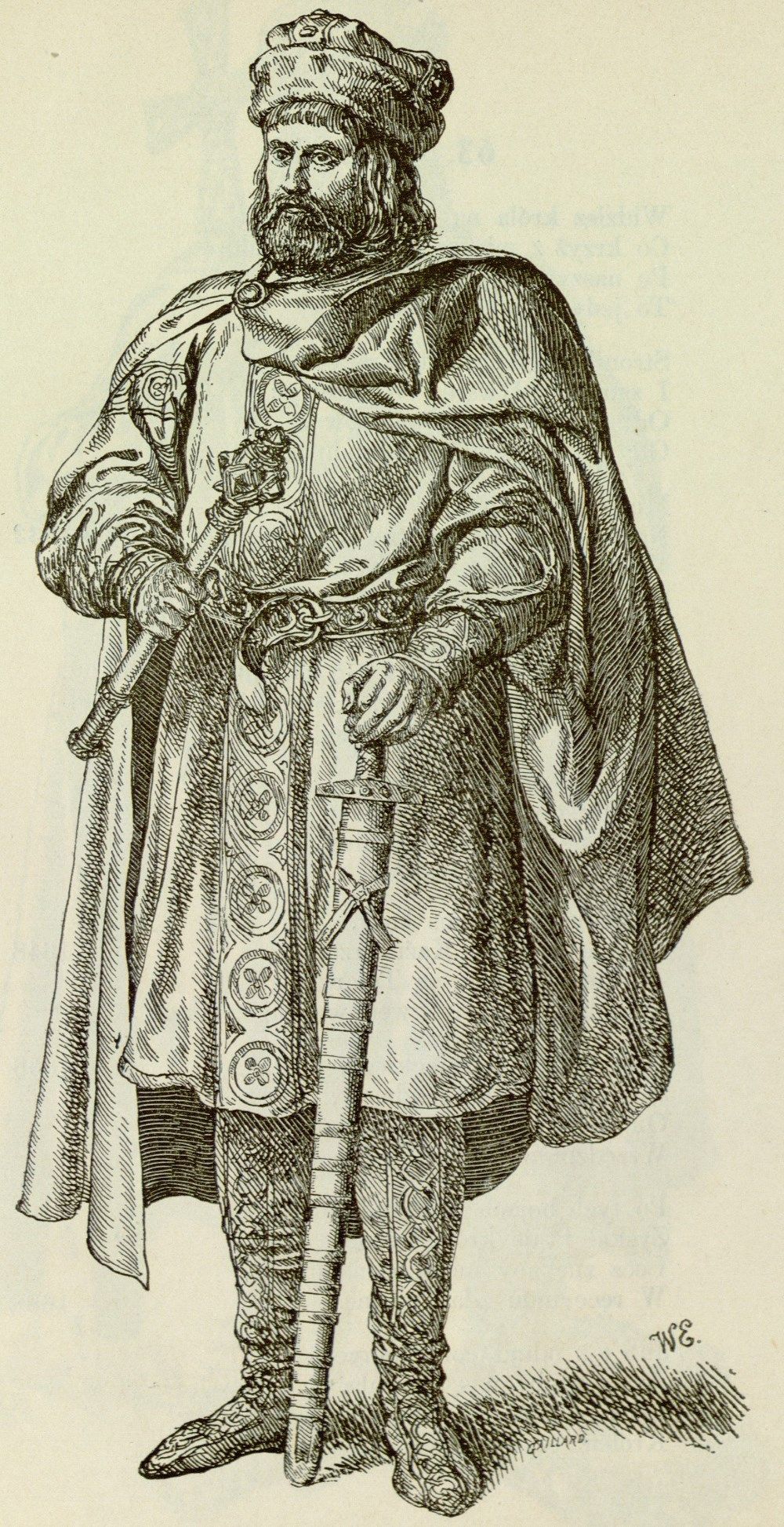 Książę Siemomysł na XIX-wiecznej ilustracji z „Czytanki narodowej” Józefa Chociszewskiego.