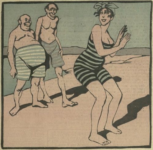 Polakom sprzed stulecia zdecydowanie brakowało ogłady w sprawach erotycznych... (ilustracja z pisma "Sowizdrzał", 1919).