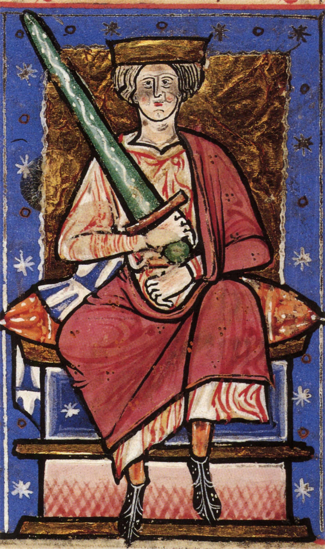 Ethelred II Bezradny. Jego nieudolne rządy umożliwiły Duńczykom zajęcie Anglii (źródło: domena publiczna).