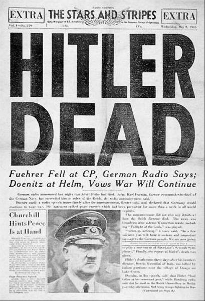 Śmierć Hitlera trafiła zapewne na pierwsze strony wszystkich zachodnich gazet. Ale w ostatnich dniach wojny nie brakowało innych ważnych wydarzeń.