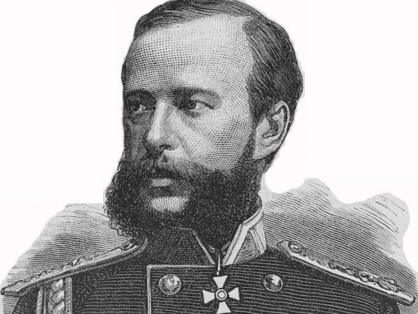 Generał-gubernator Aleksander Imeretyński na litografii Piotra Borela z 1877 roku (źródło: domena publiczna).