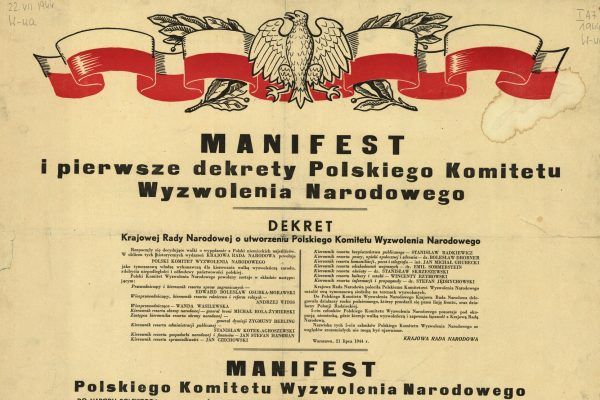 Przez cały okres PRL-u dzień ogłoszenia Manifestu PKWN był świętem państwowym (źródło: Ministerstwo Bezpieczeństwa Publicznego, domena publiczna).