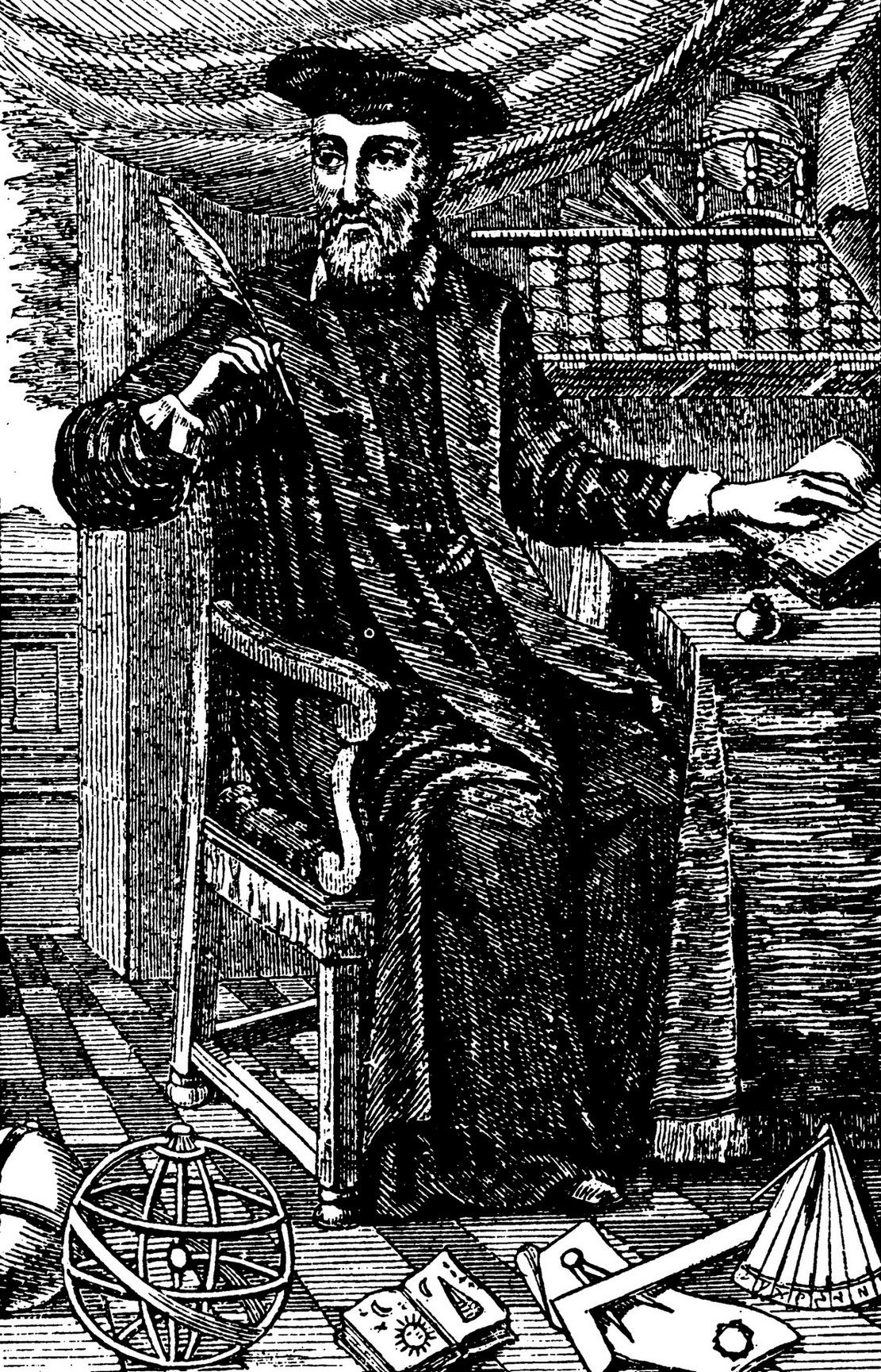 Przywoływanie w zaklęciach Nostradamusa jako sposób na uzdrowienie trędowatego? Cóż, to nie najbardziej kuriozalna metoda "leczenia", a przynajmniej niezbyt szkodliwa... Portret Nostradamusa z kolekcji jego przepowiedni wydanej w 1666 roku (źródło: domena publiczna).