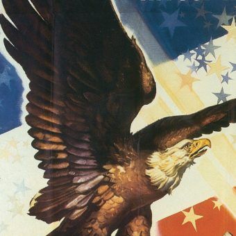 Amerykański plakat propagandowy z okresu II Wojny Światowej (źródło: domena publiczna).