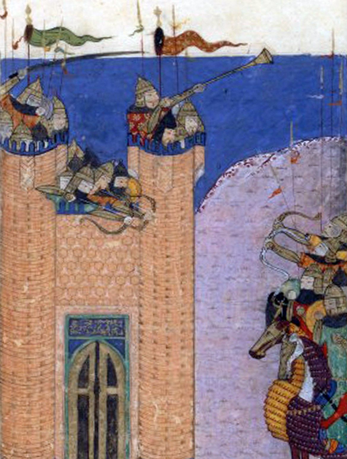 Historia państwa Nizarytów zakończyła się wraz ze zdobyciem Alamutu przez Mongołów w 1256 roku. Twierdza została zburzona, a ten, który ją poddał, bardzo źle na tym wyszedł... Miniatura z epoki przedstawiająca oblężenie (źródło: domena publiczna).