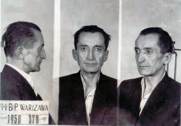 Gen. Emil August Fieldorf ps. „Nil” po aresztowaniu w r. 1950 (fot. domena publiczna).