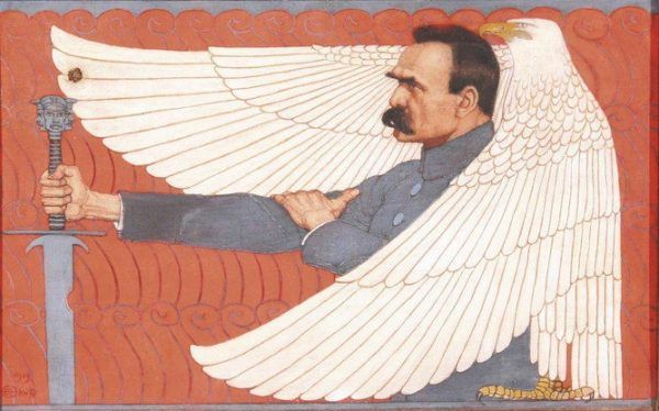 Carton de Wiart wyraźnie był zauroczony postacią Marszałka. Obraz Edwarda Okunia z 1919 roku (źródło: domena publiczna). Carton de Wiart wyraźnie był zauroczony postacią Marszałka. Obraz Edwarda Okunia z 1919 roku (źródło: domena publiczna).