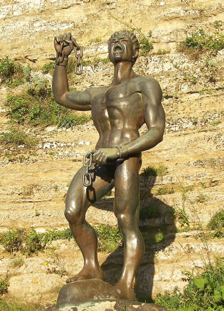 Pomnik Eunus w miejscowości Enna na Sycylii (fot. Eannatum; lic. CC BY-SA 3.0).