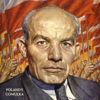 Towarzysz "Wiesław" jako twarz magazynu "Time" w grudniu 1956 roku. Fragment okładki pisma. Towarzysz "Wiesław" jako twarz magazynu "Time" w grudniu 1956 roku. Fragment okładki pisma.