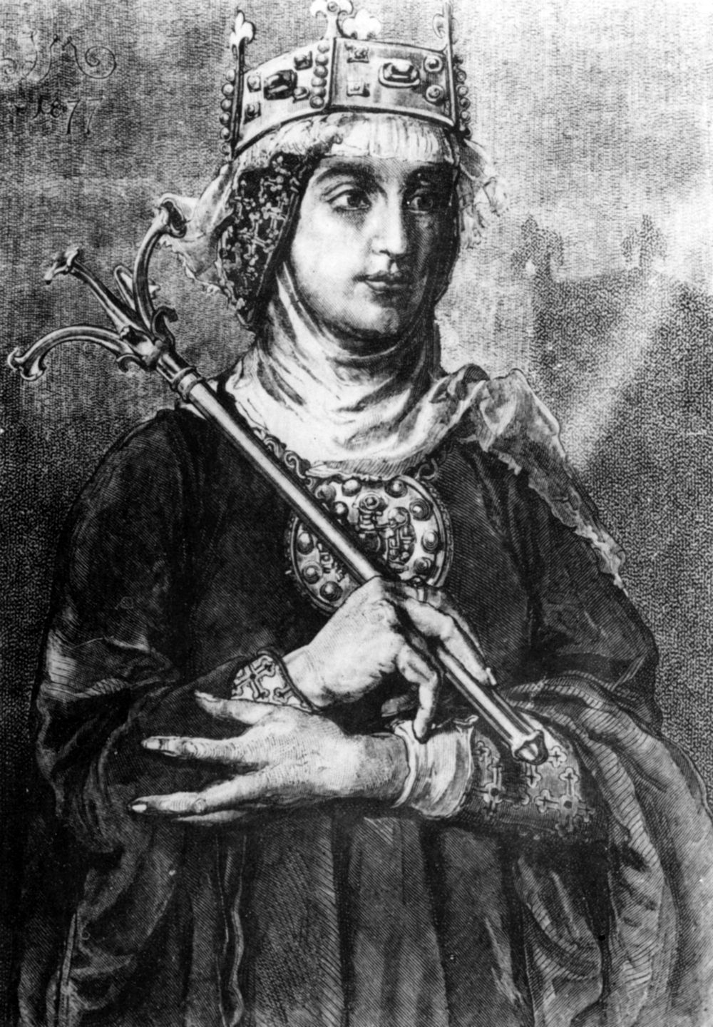 Królowa Rycheza na ilustracji Jana Matejki.