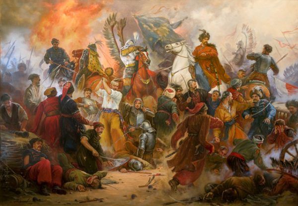 Wokół husarii narosło wiele mitów. Czas się z nimi rozprawić. Na ilustracji fragment obrazu Artura Orlionowa "Bitwa pod Beresteczkiem" (lic. CC BY-SA 3.0).