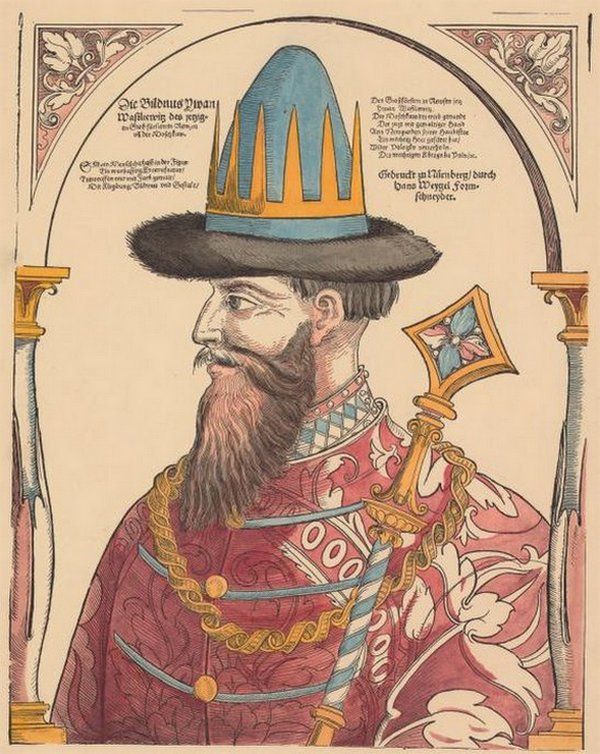 Iwan IV Groźny przeszedł do historii jako okrutnik i sadysta. Nic dziwnego, skoro zabijać lubił od dzieciństwa... Portret cara przygotowany przez Ch. Weigla w 1882 roku (źródło: domena publiczna).