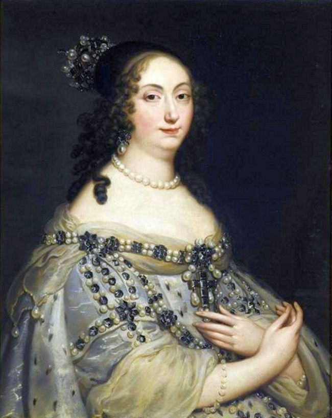Ludwika Maria - tu na portrecie Justusa van Egmonta - dobrze wyszkoliła swoje dwórki. Nawet po jej śmierci, jako najprzedniejsze damy Rzeczypospolitej, ani na chwilę nie rezygnowały z intryg (źródło: domena publiczna).