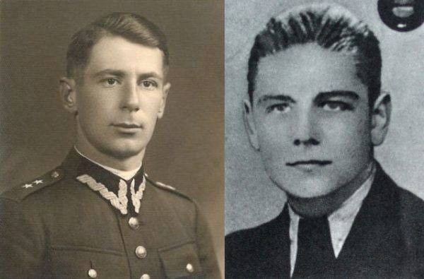 Major Jan Kiwerski (z lewej) i podporucznik Kazimierz Kardaś (z prawej). Źródło: domena publiczna.