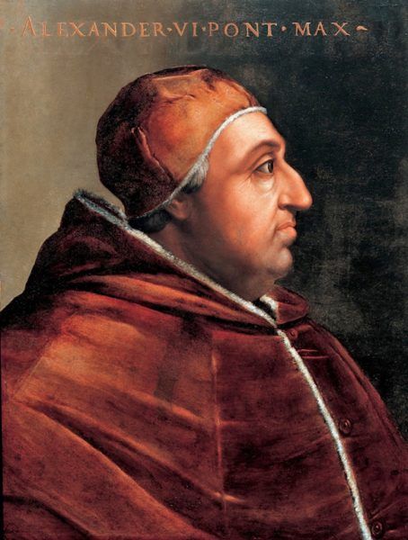 Prawdziwym symbolem upadku papiestwa jest Aleksander VI Borgia, który miał aż pięcioro dzieci.
