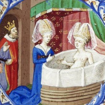 Tak w kąpieli wyglądała bliska krewna naszej królowej Jadwigi, królowa Neapolu Joanna.