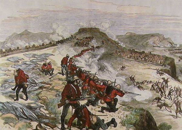Bitwa pod Kambulą na rysunku Meltona Priora.