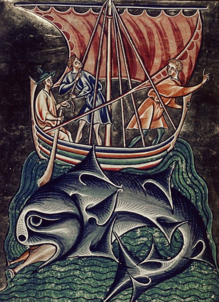 Wieloryb na ilustracji z XIV wieku.