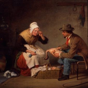 Nie tylko skubiąc indyka można snuć opowieści... Na ilustracji obraz Francisa W. Edmondsa z 1858 roku "Targi", znany później jako "Świąteczny indyk". Nie tylko skubiąc indyka można snuć opowieści... Na ilustracji obraz Francisa W. Edmondsa z 1858 roku "Targi", znany później jako "Świąteczny indyk".