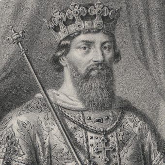 Kazimierz Odnowiciel, grafika Aleksandra Lessera. Kazimierz Odnowiciel, grafika Aleksandra Lessera.