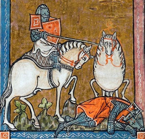 Ciekawe, jak wygląda siodło. "L'estoire de Merlin", Francja, ok. 1316 r., zbiory British Library.