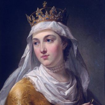 Jadwiga zapewne niewiele pamiętała ze swojego pierwszej nocy poślubnej. Na ilustracji portret władczyni pędzla Marcello Bacciarelliego.