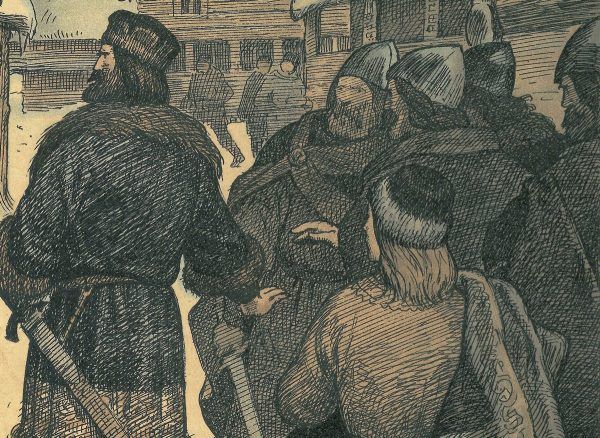 Wyprawa Swena Estrydsena do Anglii zakończyła się zdobyciem pokaźnego okupu. Na ilustracji XIX-wieczna podobizna władcy.