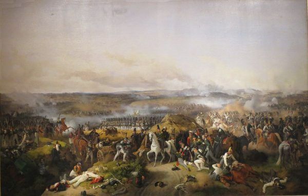 Ranny Bagration pod Borodino na obrazie Petera von Hessa.