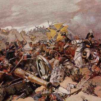Bitwa pod Borodino na litografii Mikołaja Samokisza z 1910 roku. Bitwa pod Borodino na litografii Mikołaja Samokisza z 1910 roku.