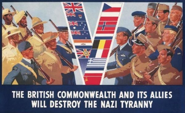 Plakat propagandowy z okresu II wojnyświatowej (fot. domena publiczna).