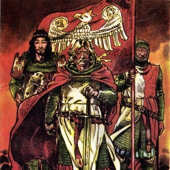 Władysław Łokietek na rysunku Marka Szyszki. Ilustracja publikowana za zgodą autora