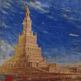 Właśnie tak miał się prezentować monumentalny Pałac Rad (źródło: domena publiczna).