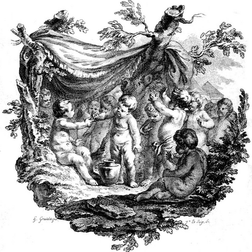 Gromadka aniołków. Czyżby dzieciaczki z Galicji? (źródło: domena publiczna)