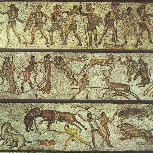 Zabawa podczas igrzysk według starożytnych Rzymian (źródło: domena publiczna). Zabawa podczas igrzysk według starożytnych Rzymian (źródło: domena publiczna).