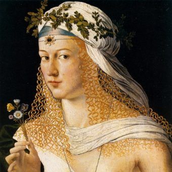 Portret Flory pędzla Bartlomeo Veneto, prawdopodobnie przedstawiający Lukrecję Borgię (źródło: domena publiczna). Portret Flory pędzla Bartlomeo Veneto, prawdopodobnie przedstawiający Lukrecję Borgię (źródło: domena publiczna).