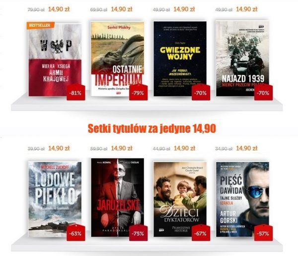 Specjalnie dla Was setki tytułów za jedyne 14,90.  Specjalnie dla Was setki tytułów za jedyne 14,90.