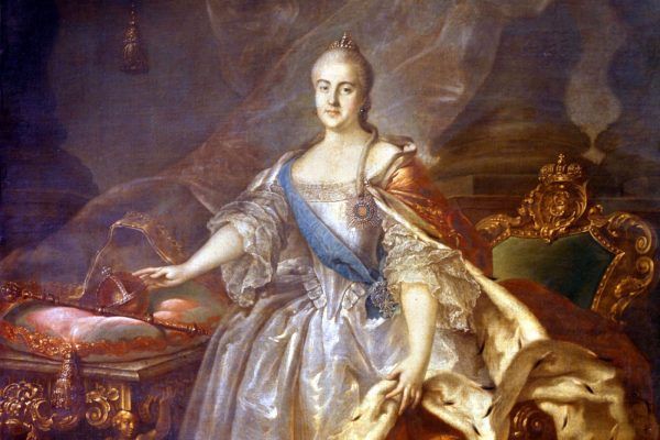 33-letnia Katarzyna II na obrazie pędzla Iwana Argunowa (źródło: domena publiczna). 33-letnia Katarzyna II na obrazie pędzla Iwana Argunowa (źródło: domena publiczna).